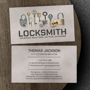 Locksmith Services Business Card