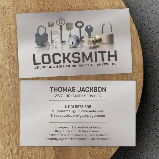 Locksmith Services Business Card (Creator Uploaded)