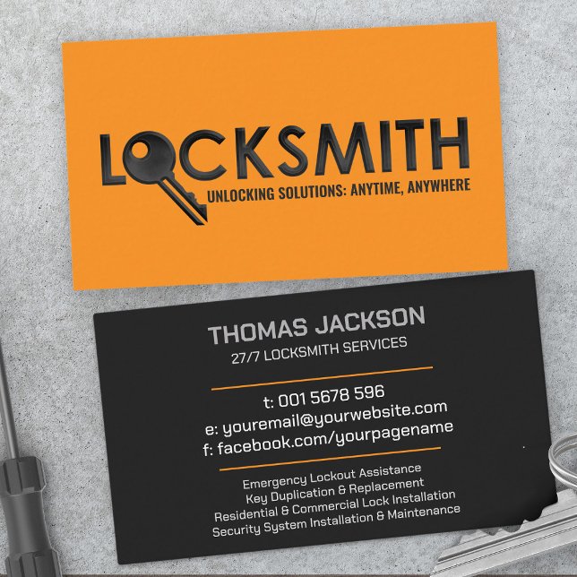 Locksmith Services Business Card (Creator Uploaded)