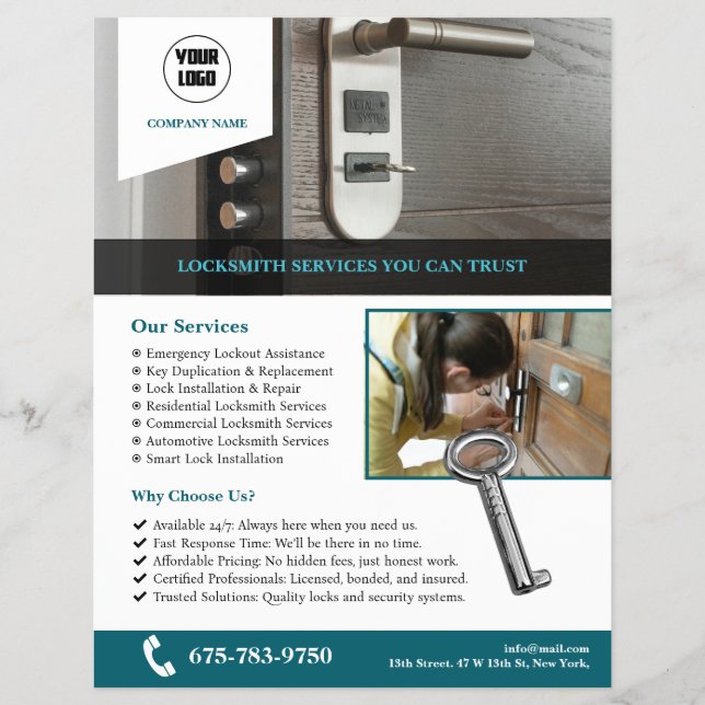 Locksmith Services Custom Flyer (Front)