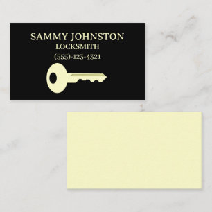 Locksmith With A Key  Business Card