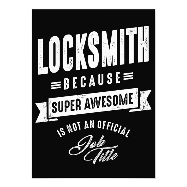 Locksmith Work Job Title Gift Photo Print (Front)