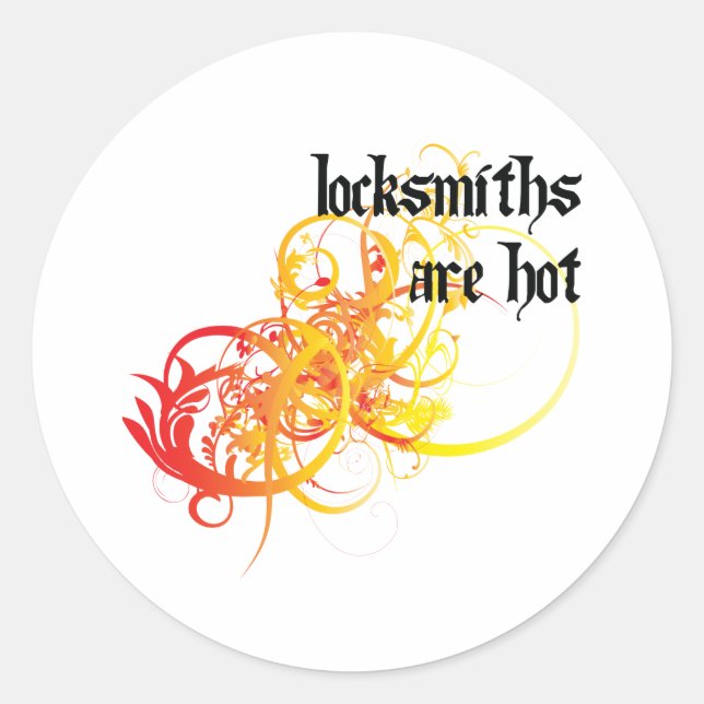 Locksmiths Are Hot Classic Round Sticker (Front)