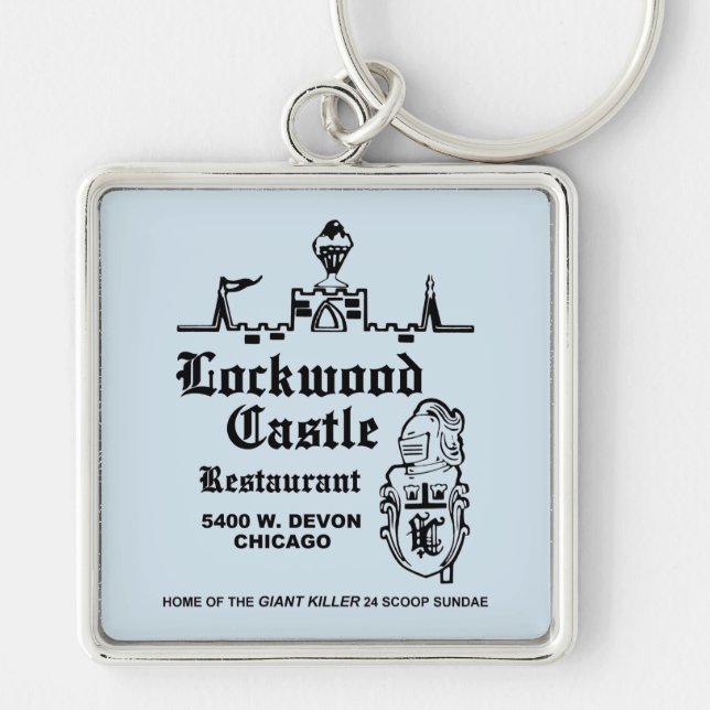 Lockwood Castle Restaurant, Chicago, IL Key Ring (Front)
