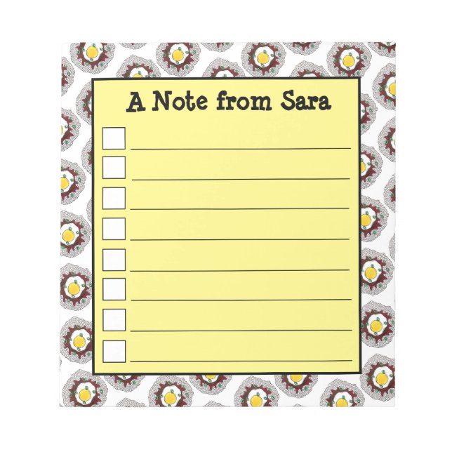 Loco Moco Hawaiian Cuisine Food Rice Hamburger Egg Notepad (Front)