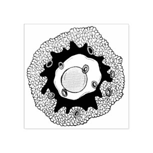 Loco Moco Hawaiian Cuisine Food Rice Hamburger Egg Rubber Stamp