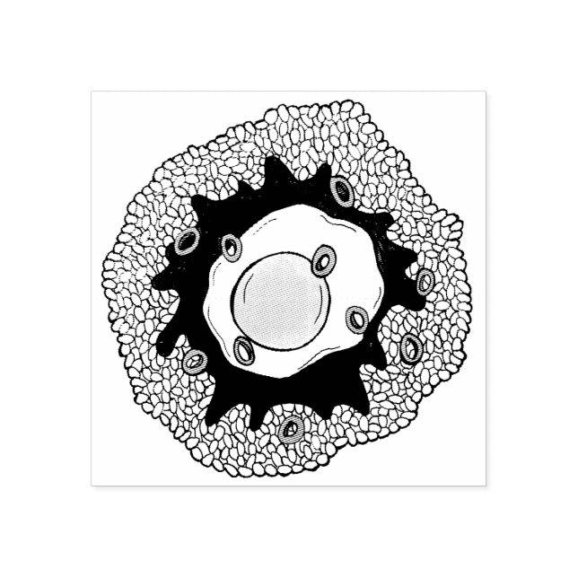 Loco Moco Hawaiian Cuisine Food Rice Hamburger Egg Rubber Stamp (Imprint)