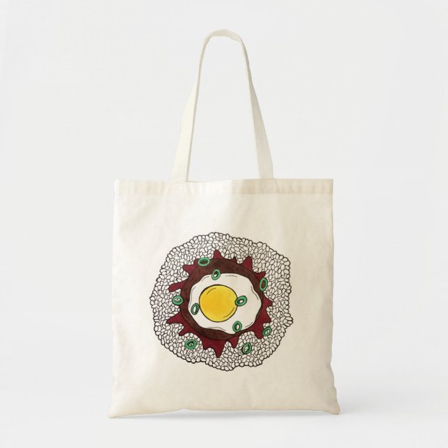 Loco Moco Hawaiian Cuisine Food Rice Hamburger Egg Tote Bag (Front)