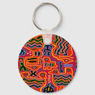 Loco Pajaros con Dos Cabezas Key Ring