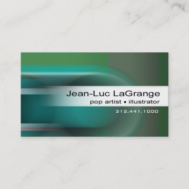 Locomotion Business Card template (teal) (Front)