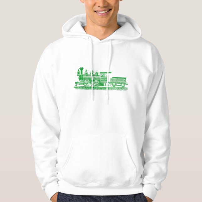 Locomotive 02 - Grass Green Hoodie (Front)