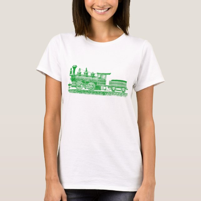 Locomotive 02 - Grass Green T-Shirt (Front)