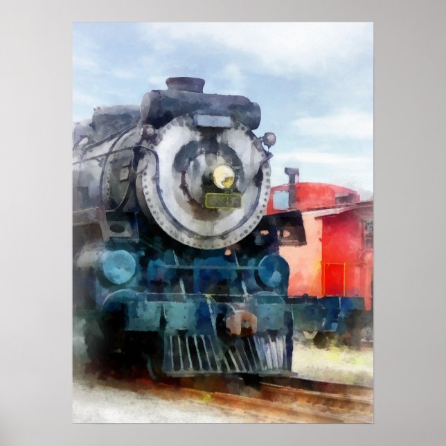 Locomotive and Caboose Poster (Front)