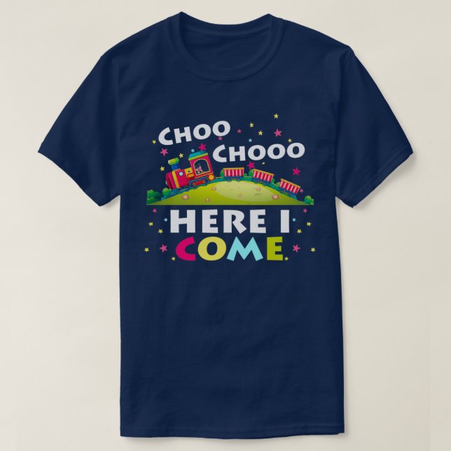 Locomotive Choo Choo Boys Girls Railroad T-Shirt (Design Front)