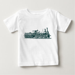 Locomotive - Dark Green Baby T-Shirt