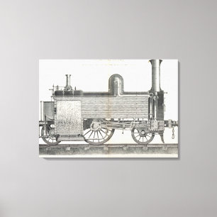 Locomotive Engine, engraved by J.W. Lowry Canvas Print