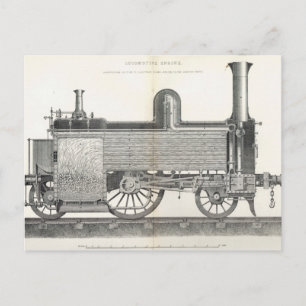 Locomotive Engine, engraved by J.W. Lowry Postcard