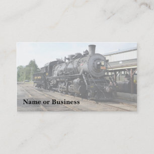 locomotive for a vintage steam train business card