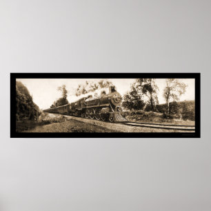 Locomotive Oregon Railroad Photo 1906 Poster