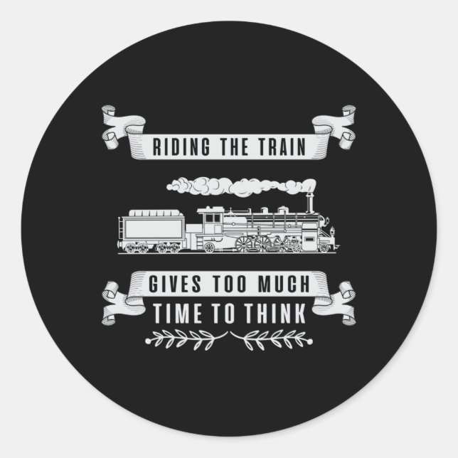 Locomotive Railroad Trains Train Driver Funny Gift Classic Round Sticker (Front)