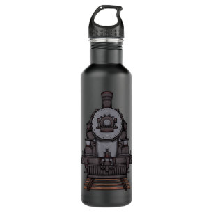 Locomotive Railway Train Driver Conductor Drawing  710 Ml Water Bottle
