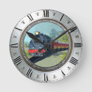 LOCOMOTIVE ROUND CLOCK