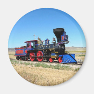 Locomotive Steam Engine Train Photo Magnet