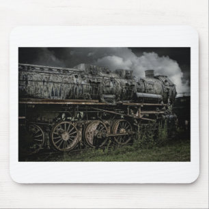 locomotive steam engine train rail railway mouse mat