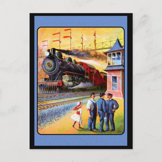 Locomotive Steam Train Postcard (Front)