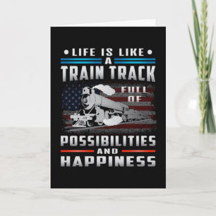 Locomotive Train Driver Railroad Trains Funny Gift Card