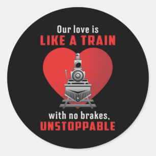 Locomotive Train Driver Trains Railroad Funny Gift Classic Round Sticker