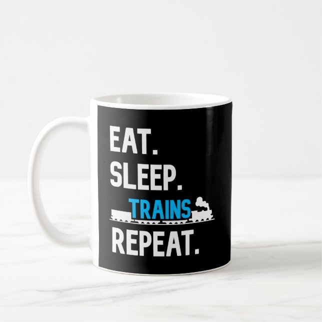 Locomotive Train Lovers Gifts For Boys Steam Train Coffee Mug (Left)