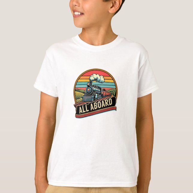 Locomotive Train Steam Engine T-Shirt (Front)