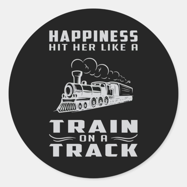 Locomotive Trains Railroad Train Driver Funny Gift Classic Round Sticker (Front)