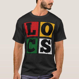 Locs Block Dreadlocks Afrocentric Colours T-Shirt