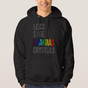 Locs Sage Chakras Crystals Black History Month Afr Hoodie