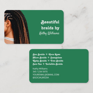 Loctician Dreadlock Stylist Business Card