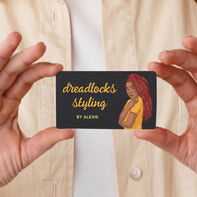 Loctician Dreadlocks Styling Business Card (Creator Uploaded)