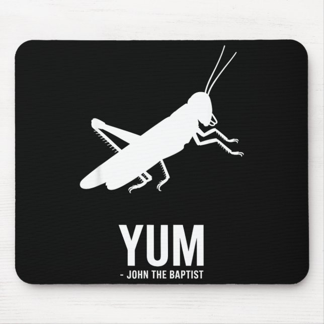 Locust John The Baptist Funny Christian New Testam Mouse Mat (Front)