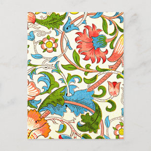 Lodden, colourful vintage pattern postcard