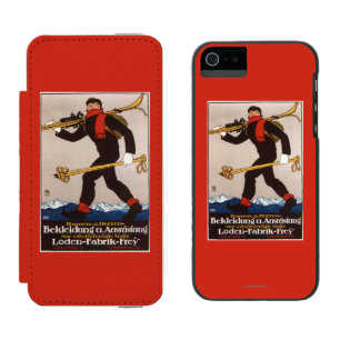 Loden Ski Clothes Skiing Advertisement Poster Incipio Watson™ iPhone 5 Wallet Case