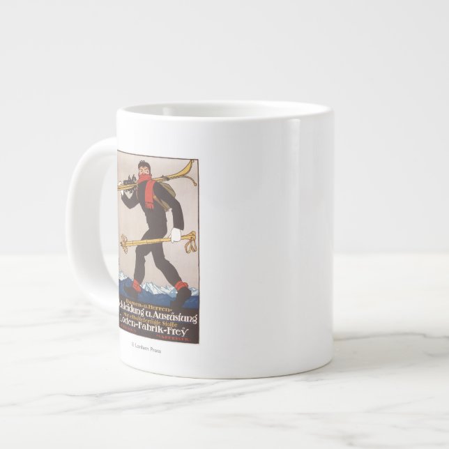 Loden Ski Clothes Skiing Advertisement Poster Large Coffee Mug (Front Left)