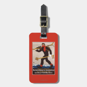 Loden Ski Clothes Skiing Advertisement Poster Luggage Tag