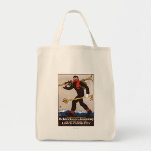 Loden Ski Clothes Skiing Advertisement Poster Tote Bag