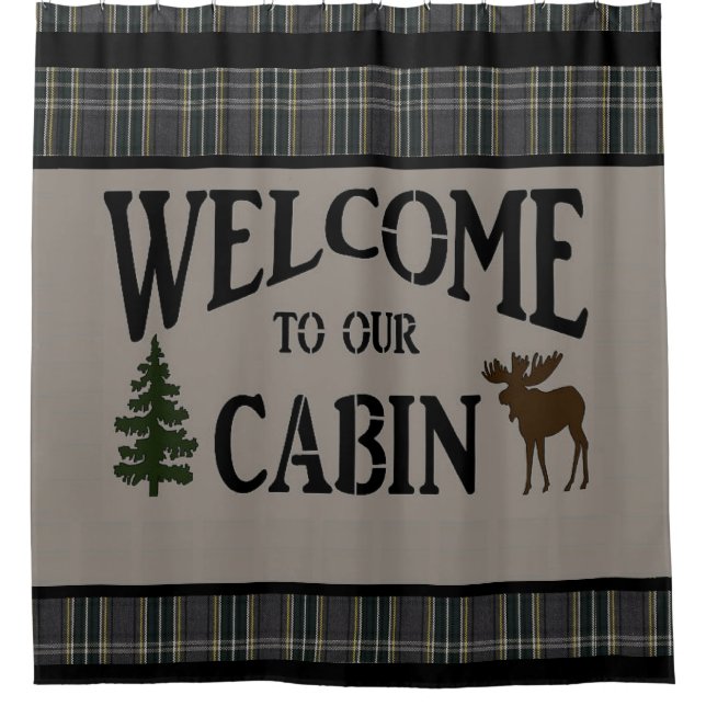 "Lodge/Cabin" SHOWER CURTAIN (Front)