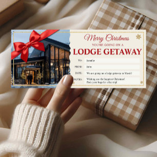 Lodge Trip Christmas Reveal Gift Ticket Card