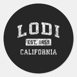 Lodi California Ca Established Sports Classic Round Sticker