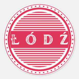 Lodz City Pride Emblem – Polish Identity Classic Round Sticker