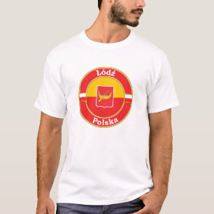 Lodz Poland Round Circle Emblem T-Shirt