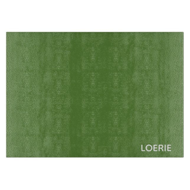 Loerie green color name cutting board (Front)